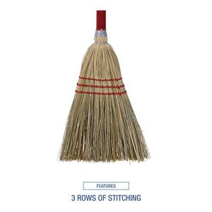 Escoba Boardwalk de 36 Pulgadas con Cerdas de Fibra Sintética/maíz, Gris/Natural, con Cabeza de Bambú, 12 Unidades por Caja, para Limpieza - Product Image 5