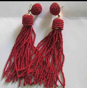 Pendientes de Moda con Cuentas de Semillas y Bordado a Mano con Diseño de Piña para el Mardi Gras, para Mujeres y Niñas - Product Image 3