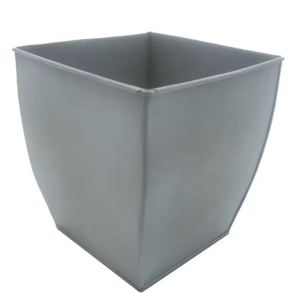 Pots de jardin et jardinière en fer carré 3 D couleur gris marbré Nouveau style Pot de fleurs pour bureau et salon Décoration faite à la main - Product Image 3