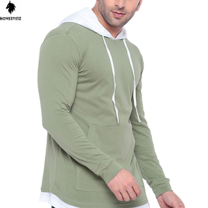 เสื้อฮู้ดแบบสวมหัวสำหรับผู้ชายเสื้อกันหนาวผ้าฝ้ายโพลีเอสเตอร์ผ้าเทอร์100% สีพื้นลำลองออกแบบได้ตามต้องการสำหรับฤดูหนาว - Product Image 2