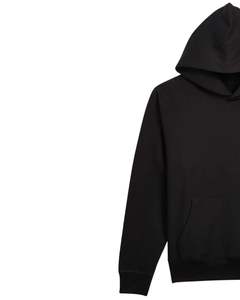 <b>Black</b> Fleece Tracksuit Set for Unisex <b>Plain</b> Hoodie and <b>Jogger</b> Pants Two Piece Outfit Warm Winter Casual Wear Elastic Waist OEM - Product Image 5