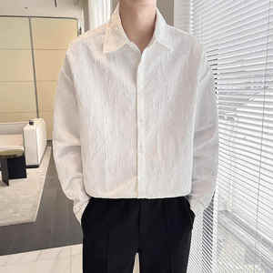 Chemises respirantes de qualité supérieure pour hommes | Chemises à manches longues anti-rétrécies et anti-rides en blanc et noir - Product Image 5