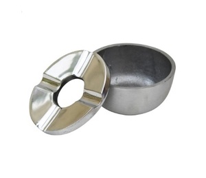 Cenicero ecológico sin humo de diseño de aluminio moderno con acabado pulido para sala de estar, hogar, oficina y uso en hoteles - Product Image 1