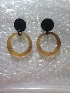 Pendientes de Cuerno de Búfalo Hechos a Mano de Alta Calidad para Mujer, Accesorio de Moda Natural en Tendencia, Artesanía Natural - Product Image 6