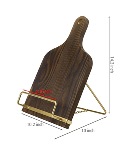 Large Cookbook Holder Reading <b>Book</b> Holder Wooden Natural Color Cookbook <b>Recipe</b> <b>Stand</b> Cutting Board <b>Book</b> <b>Stand</b> - Product Image 1