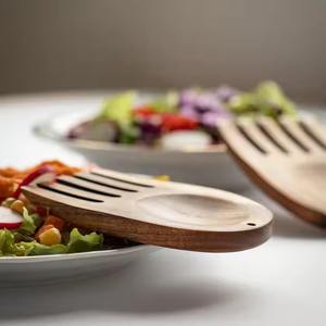 Serveur de salade en bois élégant et écologique Outils de salade traditionnels en gros avec des conceptions de main élégantes - Product Image 5