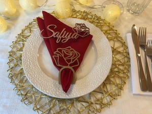 Ronds de serviette, ronds de serviette en rotin, ronds de serviette en osier, décor de table - Product Image 4