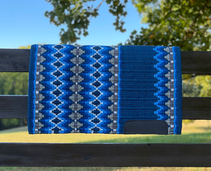 Western Show Horse Saddle Blanket Diseño de Nueva Zelanda Manta de sillín de lana hecha a mano Top Wool Saddle Pad Size - Product Image 1