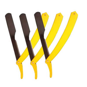 Maquinillas de afeitar rectas de peluquero profesional de corte de peluquero, maquinillas de afeitar con mango plegable de acero inoxidable para hombres - Product Image 1