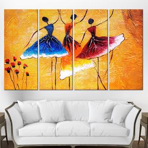 Affiche sur toile pour danseurs modernes : œuvre d'art imprimée élégante pour la décoration de la maison, lot de 4 toiles - Product Image 1