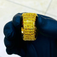 Bague en moissanite jaune VVS, taille coussin, fabriquée avec une pierre de moissanite naturelle de qualité supérieure, parfaite pour les mariages, les fiançailles et le quotidien