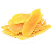 Vietnamese zacht gedroogde mango's met weinig suiker, gele mango schijfjes, bulk vacuüm verpakt, tropische dessertmix