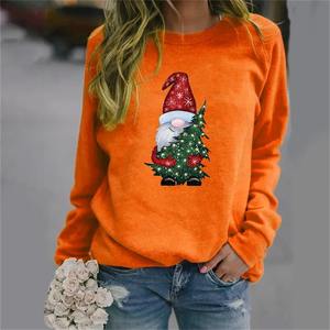 Pull décontracté à manches longues pour femmes sweat hiver vêtements confortables bonhomme de neige flocon de neige imprimé noël grande taille - Product Image 2
