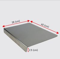 Planche de travail de cuisine en acier inoxydable 304, multifonctionnelle pour la cuisson et le découpage - Sans danger pour les aliments, compatible lave-vaisselle, paroi épaissie
