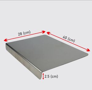 Planche de travail de cuisine en acier inoxydable 304, multifonctionnelle pour la cuisson et le découpage - Sans danger pour les aliments, compatible lave-vaisselle, paroi épaissie - Product Image 5