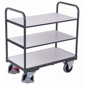 Carro de Almacenamiento Variofit ESD con Capacidad de Carga Reducida de 250 Kg, Neumáticos de Goma Sólida para Remolques Eléctricos - Product Image 1