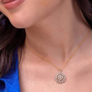 Amanda Fine Jewelry Pendants & <b>Charms</b> Gold/Silver Studied with Zircon/Moissanite/Lab Grown/Natural Diamond GIA Certified - Product Image 3