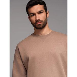Trendy Men Crewneck <b>Sweat</b> <b>Set</b> 480 GSM Cotton Fleece Streetwear Jogger Suit Casual Winter Tracksuit OEM Private Label - Product Image 3