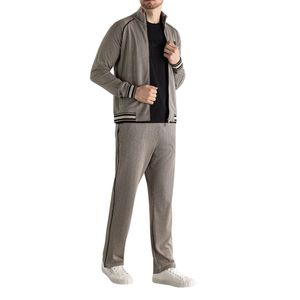 Vêtements de sport zippés en polaire tech personnalisés pour hommes, ensemble de survêtements de jogging 2 pièces de luxe pour l'exercice en hiver - Product Image 2