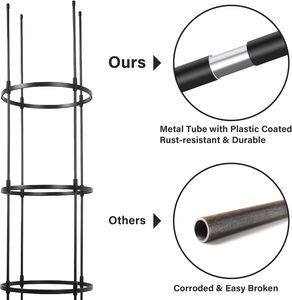 60 cm de haut métal jardin Art treillis fleur Supporter et plante Support Cage piquets pour plantes grimpantes et culture de tomates - Product Image 2