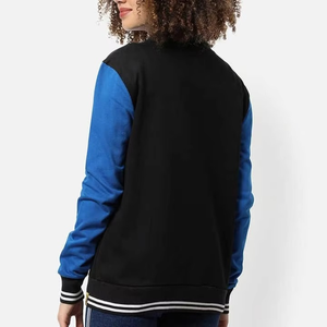 Chaqueta universitaria cómoda y transpirable de alta demanda para mujer, chaqueta pesada con logotipo impreso personalizado para mujer, doble color - Product Image 2