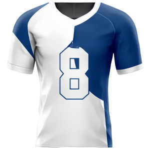 Maillot de football américain personnalisé 100 % polyester respirant anti-UV broderie 3D manches courtes Nouveautés été 2025 - Product Image 2