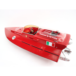 FERRARII F430, modelo de exhibición de lancha de madera, pintado náutico clásico hecho a mano para decoración del hogar - Product Image 4