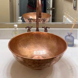 High Quality Modern Copper Single Bowl Sink with High Demand Made in India Cover for Sale - Product Image 4