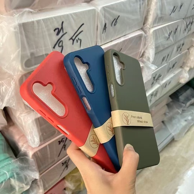 100% Compostable Wheat Straw Friendly Bio Degradable UV Printing Mobile Phone Shockproof Case for for S24 Ultra Fe Luxury