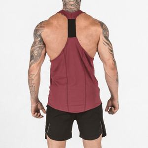 Men Hot Fitness Paneled Scoop Neck Tank Top Custom Brand Muscle Tee Active Gym Workout <b>Stringer</b> Sports Training T Back Singlet - Product Image 2