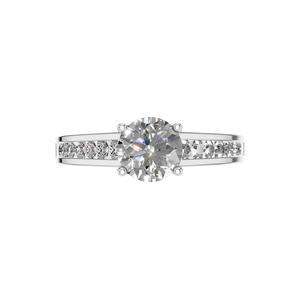 Bague solitaire en diamant cultivé en laboratoire en or massif 14k à la mode diamant original pour mariages fiançailles OEM ODM bijoux fins - Product Image 5