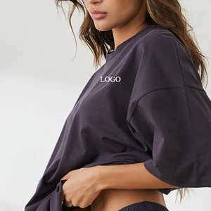 T-shirts en coton à col rond pour femmes Directement du fabricant Vente en gros B2B T-shirts respirants à col rond Options unies et imprimées - Product Image 3