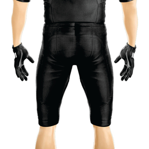 Uniforme de football pour hommes, noir avec jaune or et blanc, ensemble de maillot et de pantalon de football américain, personnalisé, sublimé, twill - Product Image 4