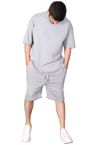 Conjunto de verano informal para hombre hecho a medida más vendido Conjunto corto cómodo en color personalizado Conjuntos de 2 piezas de verano para hombre con servicio OEM - Product Image 2