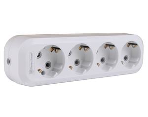 Enchufe de extensión blanco de 4 vías con conexión a tierra sin cable IP22 16A 220-250V UE/Reino Unido/EE. UU. Regleta de alimentación estándar ABS resistente al fuego - Product Image 3