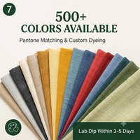 Tissu en viscose et lin en gros en stock, 180 GSM, mélange de rayonne et de lin tissé pour commandes de vêtements en gros