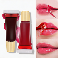 Glaçure à lèvres mate hautement pigmentée 5ml Formes d'huile de tache à lèvres brillantes Caractéristique détachable laissant la couleur de base visible