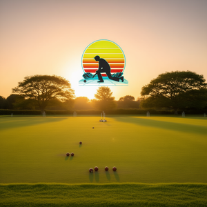 T-shirt a maniche lunghe retrò Vaporwave, T-shirt promozionale retrò per Lawn Bowls - Product Image 3