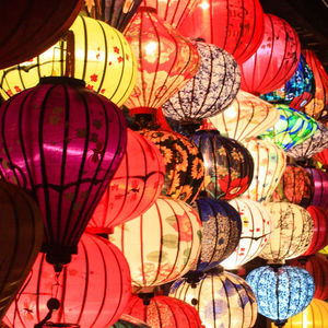 Linterna de seda hecha a mano marco de bambú iluminación decorativa de Vietnam para festivales y decoración del hogar linterna de seda interior - Product Image 1