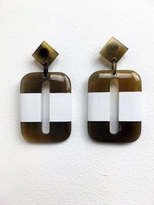 Pendientes de Cuerno Natural de Alta Calidad para Mujer, Joyería de Cuerno Natural para Uso Diario, Estilo Ojo de Búfalo, Tamaño Personalizado - Product Image 4