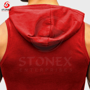 Gilet de musculation sans manches à capuche pour hommes Gilet de fitness à séchage rapide Sweat à capuche d'entraînement sportif respirant - Product Image 4