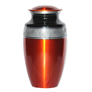 Urnes funéraires modernes en aluminium pour adultes avec étain et métal gravé noir violet pour cendres humaines - Product Image 3