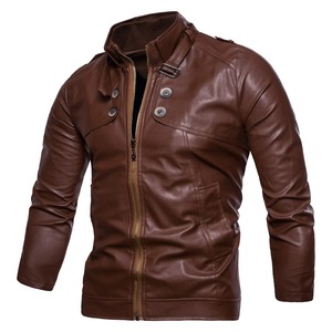 Hecho a mano 506X Hombres estilo americano primera capa chaqueta de cuero de vaca Casual Vintage piel otoño lona tela no tejida invierno - Product Image 5