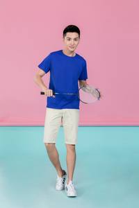 Camisetas deportivas de poliéster 100% a precio barato de alta calidad, ropa de entrenamiento de gimnasio Fitness Unisex, camiseta OEM para hombres - Product Image 2