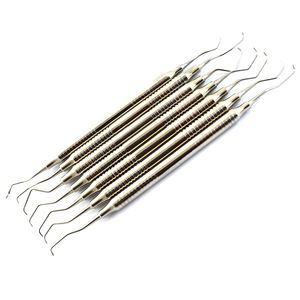 ชุดเครื่องมือทันตกรรม6ชิ้นทำจากไทเทเนียมสองชั้น (สีทอง)-วัสดุเหล็กสำหรับเติมไอออนมัลกัมแก้วคอมโพสิต - Product Image 6