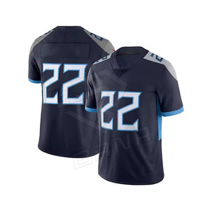 Maillot de Football Américain Nom et Numéro Imprimé Personnalisé 100% Polyester Demi Manches Tissu Respirant Maillots de Football Américain - Product Image 1
