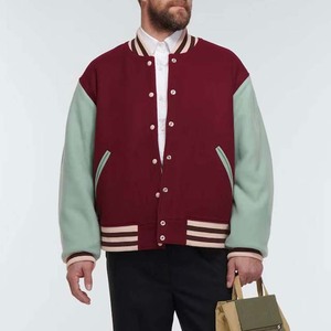 Chaquetas de lana con letras de manga larga para hombre hechas en Pakistán, ropa informal hecha a medida, ropa deportiva de béisbol con botones de calle alta de invierno - Product Image 5