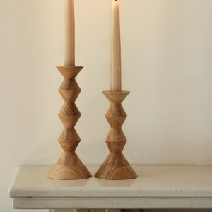 Mango de madera grande y ancho portavelas de alta calidad nuevo diseño Pilares de vela mesa de comedor boda usado - Product Image 4