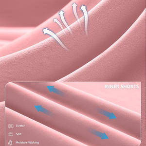 Short d'été respirant 2 en 1 pour femme vêtements de fitness personnalisables séchage rapide avec couche intérieure production OEM ODM - Product Image 5