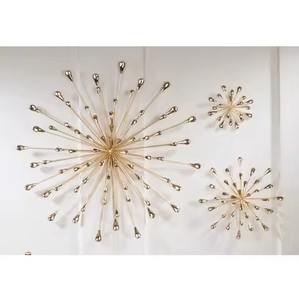 Arte del hierro colgante de pared Marco de decoración del hogar arte de Metal dorado forma rectangular para oficina Caffey y restaurantes decoración de pared hecha a mano - Product Image 4